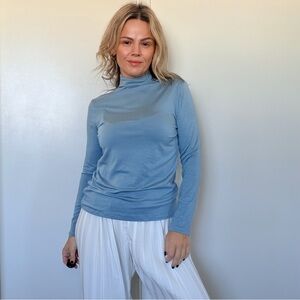 Almina Concept Mock Neck in Blue